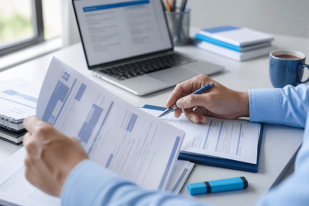 Reviewing a candidate file